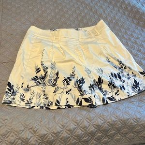 White shorts with blue flowers. Size 12